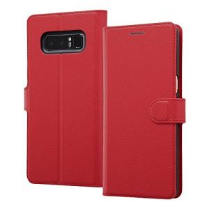 レイ アウト Galaxy Note8 ケース 手帳型 シンプル マグネット/レッド RT-GN8ELC1/R