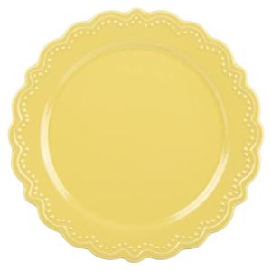 たたら プレート ケーキ皿 お皿 イエロー 食器 18.5cm 電子レンジ 食洗機対応 エンボス ドット レリーフ フリ