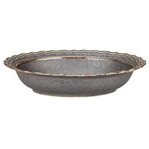 たたら オーバルボウル カレー皿 24cm レリーフが印象的なリムボウル ドットレリーフ 電子レンジ 食洗機対応