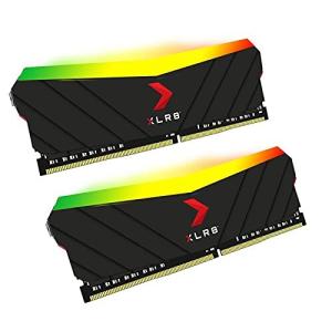 PNY ブランド 16GB デスクトップ用 メモリ DDR4-2666 CL16/18/18 1.2v ヒートシンク付 MD16GK2D4266616XR ブラック