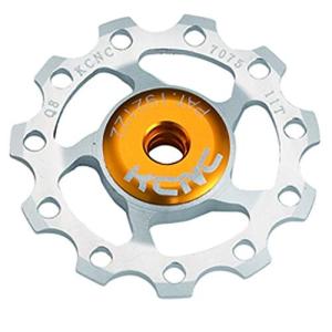 KCNC 自転車 軽量 ベアリング内蔵 ディレーラーパーツ ジョッキーホイール 13T プーリー 11S/10S/9S シルバー 304384