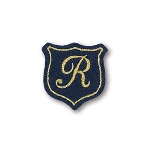 清原 KIYOHARA イニシャルエンブレムワッペン R 幅33mm×高さ33mm IME-01