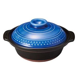 三陶 萬古焼 土鍋 一人用 6号 S 700ml 電子レンジ オーブン 直火対応 CLEA アクア  日本製 32261
