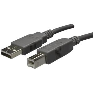 アクロス USBケーブル 5m Aタイプ オス-Bタイプ オス ダークグレイ シールド線20AWG ASB808