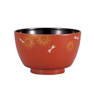 宮本産業 お椀 とんぼ 汁椀 朱 約420ml