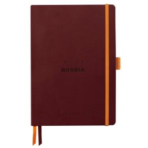 ロディア ノート Rhodiarama ゴールブック A5 ドット方眼罫 240ページ イタリア製合皮カバー バーガンディ RHODIA cf1