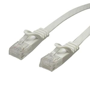 アクロス LANケーブル CAT6 フラットタイプ 15m 爪折れ防止機能付き ホワイト ALT-15FTWH/FFP