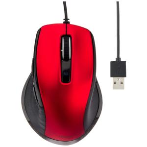 Digio2 5ボタンBlue LED マウス 有線 静音 レッド Z8409