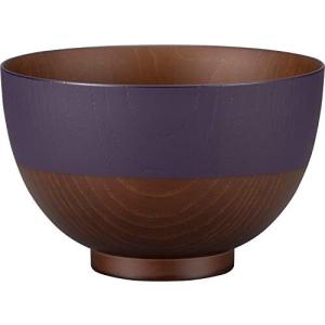 カノー 丼 茄子紺 径14.8×9.5cm 日本伝統色 京型塗分丼 73958