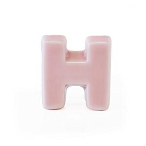 波佐見焼 CtoC JAPAN 箸置き アルファベット H ピンク W3.8×D3.7×H1.5