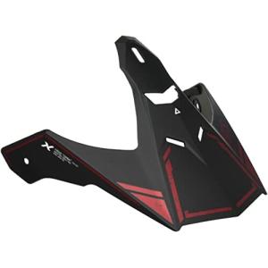 ウインズジャパン WINS X-ROAD バイザーピーク バイク用 マットブラック/アイアンレッド