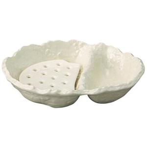 萬古焼 水切刺身鉢 07633 白い器 三陶