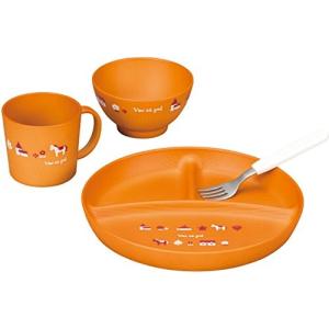 カノー 子ども用食器セット ライトブラウン 径21×2.5cm ノルディ キッズセット S3 4点入