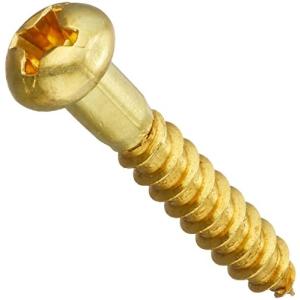 パーツハウス 木ねじ 丸頭 真鍮 太さ3.1mm 長さ20mm 13本入り×5パック BO-174