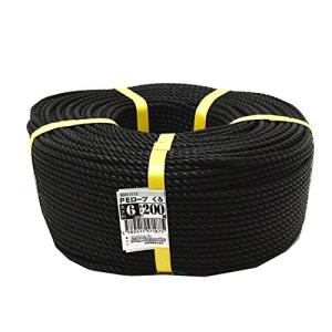 紺屋商事 PEロープ 直径約6mmx長さ約200m黒