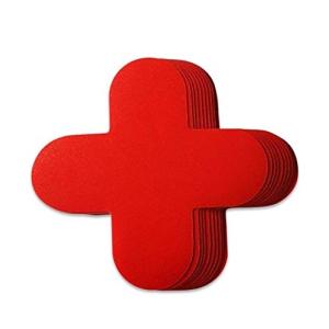 セーフラン 5Sフロア表示ステッカー レッド 赤 150×150mm 10枚セット 区画表示 5S管理