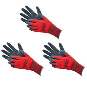 エースグローブ  ACE 天然ゴム背抜き手袋 15ゲージ 女性用Sサイズ AG789 アールフォース レッド