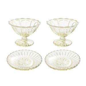廣田硝子 アイス&トレー揃 古代色 3829-OA