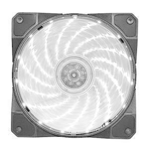 オウルテック PCケース用 オリジナル LEDファン 120mm 25mm厚 1500rpm 静音 1年間 保証 ホワイト OWL-FE1225LL2-WH