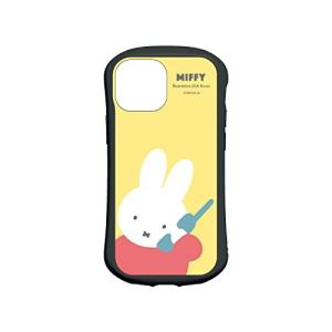 グルマンディーズ ミッフィー iPhone13 mini/12 mini対応 ハイブリッドガラスケース テレフォン MF-244YE