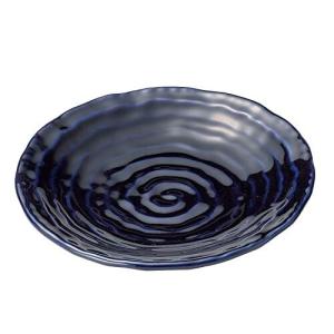 三陶 中皿 瑠璃釉 15.5cm 萬古焼 六兵衛 取皿 17173