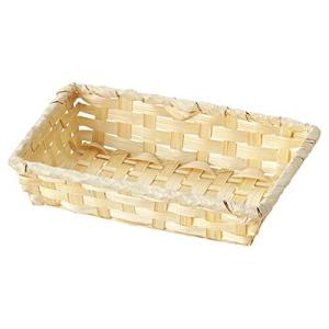 ちどり産業 バスケット ホワイト 19X13Xh4cm 竹バスケット 25-11
