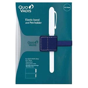 クオバディス ダイアリーバンド&ペンホルダー 16x16cm用 ネイビー QUOVADIS qvband1616nvy