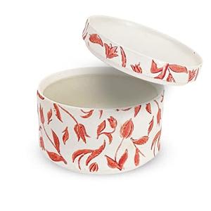 J-kitchens 勲山窯 キャニスター  電子レンジ対応 280cc 直径 11cm x 高さ 7.5cm 陶器 保存容器 チュ