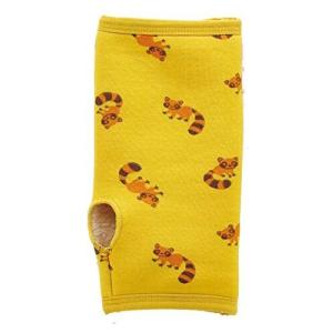 丸和貿易 手首 サポーター 女性 あったか ポカポカ ハンドウォーマー 冷え対策 アライグマ イエロー フリー