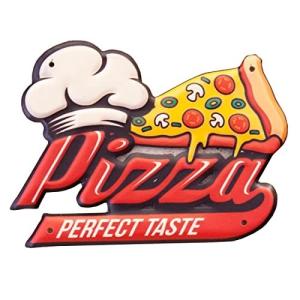 秋月貿易 アンティークエンボスプレート Perfect PIZZA W17×H20cm HLHT20003B