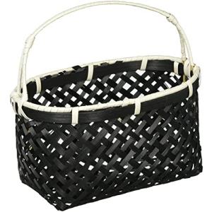 ちどり産業 バスケット ブラック 16X10Xh16cm 竹バスケット 90-87BK