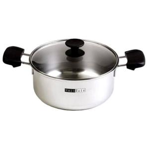 ニシヤマ 鍋 日本製 ステンレス 深型 両手鍋 22cm 3.8L ナジラテ NRT-22R
