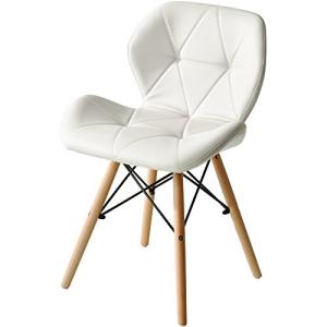 イームズ椅子 ダイニングチェア レーザー 天然木脚 PU座面