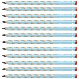 STABILO スタビロ かきかた学習鉛筆 イージーグラフ HB ブルー 右手用 12本 B322-02-HB