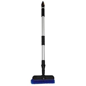 早川工業 伸縮 通水 デッキブラシ ワイド&ロング 先割れ 111684