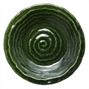 三陶 萬古焼 六兵衛 6.5号 皿 織部釉 17165 19.3cm