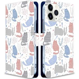 iitrust AQUOS sense6 SHG05 ケース 手帳型 スタンド機能 収納ポケット付き カメラ穴 合皮レザー マグネットハンド 猫