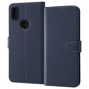 レイ アウト ケース あんしんスマホ KY-51B 手帳 マグネット/ダークネイビー