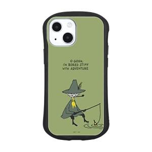 グルマンディーズ ムーミン iPhone13対応 ハイブリッドガラスケース スナフキン MMN-71D