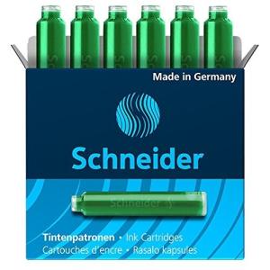 Schneider シュナイダー 万年筆 インクカートリッジ 欧州共通規格 1箱6本入り グリーン BS6604