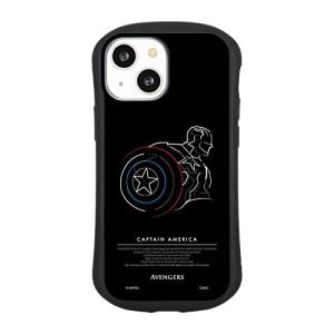 グルマンディーズ MARVEL ／ iPhone13 mini / 12 mini 対応 ハイブリッドガラスケース キャプテン アメリカ MV-191B
