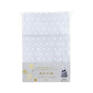サンケーキコム 高知和紙 サックブランシュ M 麻の葉 白 5枚入 170×250mm KJP-02