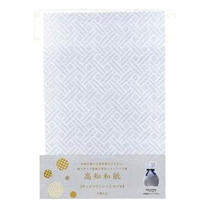 サンケーキコム 高知和紙 サックブランシュ L かごめ 白 5枚入 200×300mm KJP-08