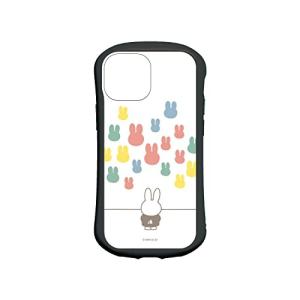 グルマンディーズ ミッフィー iPhone13 mini/12 mini対応 ハイブリッドガラスケース シルエット MF-244WH