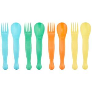 アサヒ興洋 カラフルカトラリー スプーン& フォーク 4色セット オレンジ イエロー ブルー グリーン 8P 袋入り C