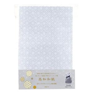 サンケーキコム 高知和紙 サックブランシュ L 麻の葉 白 5枚入 200×300mm KJP-06