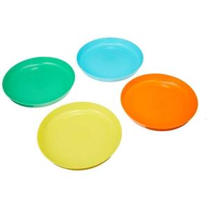 アサヒ興洋 カラフルプレート 4色セット オレンジ イエロー ブルー グリーン 4P 袋入り CS22-04 本体サイズ:約直