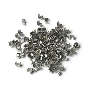 Y.K.K ファスナー用止め金具 上止めパーツ 50組入 金属/4~5号対応 ニッケル F2-215