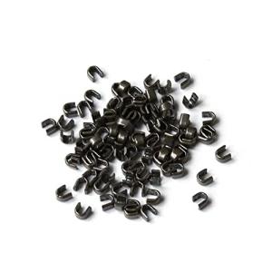 Y.K.K ファスナー用止め金具 上止めパーツ 50組入 金属/3号対応 イブシ F2-211