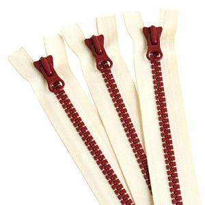 Y.K.K 8ビスロンファスナー 40cm 生成×エンジ 8VSC40-CO6